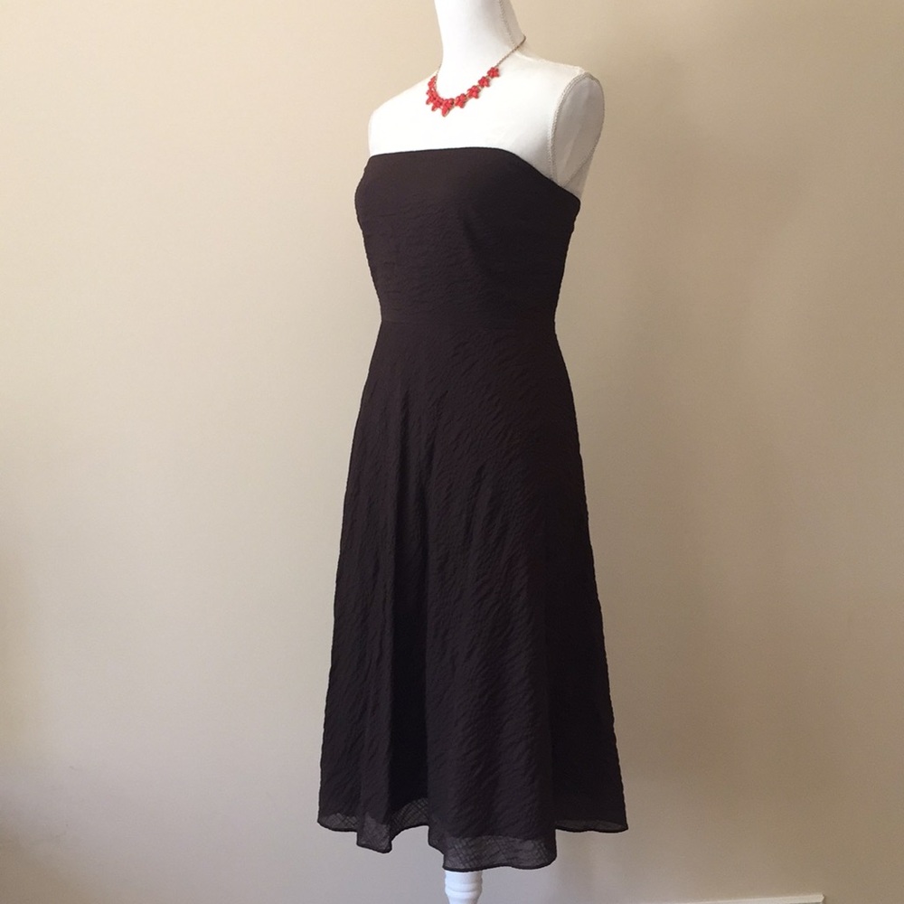 J. Crew Strapless Black Midi Dress - Picture 2 of 8